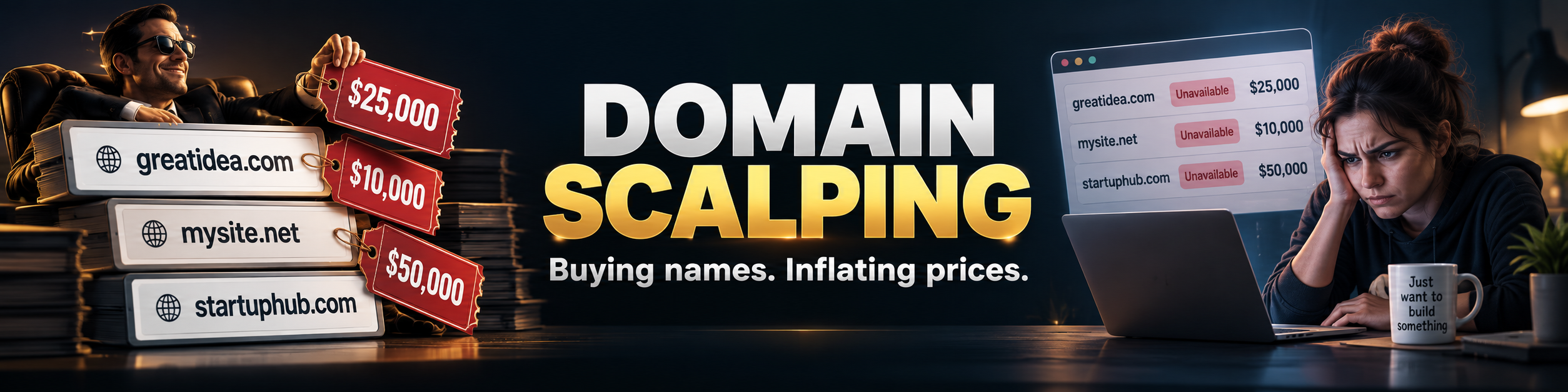 Domain Name Scalping: Because Apparently the Internet Needed Ticket Scalpers Too!